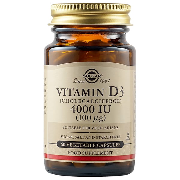 Solgar Vitamin D3 4000 IU (100μg), 60veg.caps